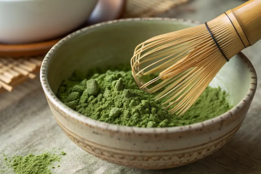 Matcha Tiramisu: A Modern Fusion of Flavors Sliced matcha tiramisu with fresh mint and flower garnishes.