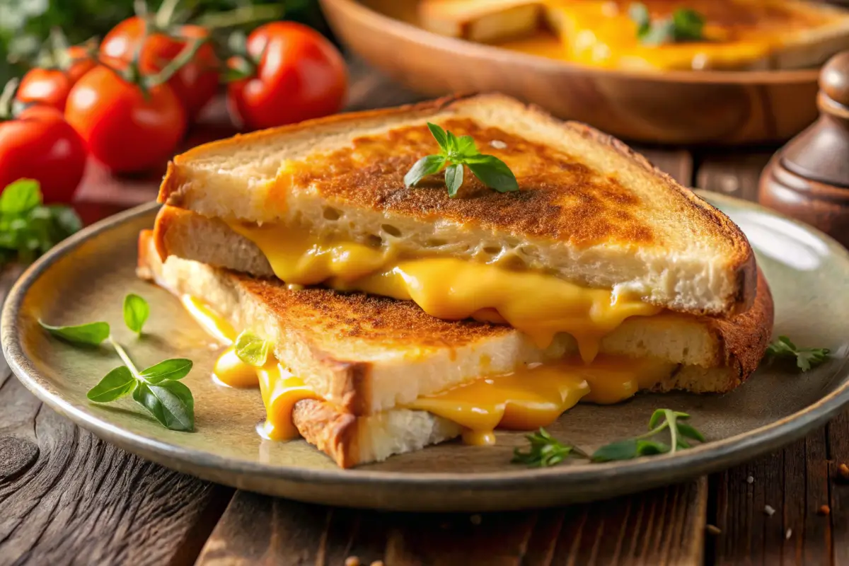 Close-up of grilled cheese sandwich with golden crust and melted cheese. Close-up of grilled cheese sandwich with golden crust and melted cheese.Starbucks grilled cheese recipe